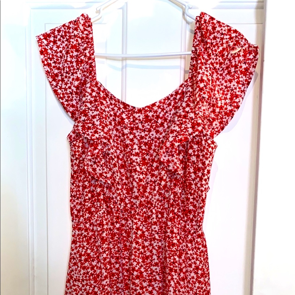 Flowy Floral Print Polyester Sundress